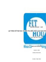 Báo cáo chuyên đề Lập trình hỗ trợ học và kiểm tra kiến thức Luật Giao thông đường bộ trên Android