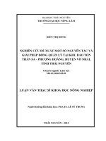 Nghiên cứu đề xuất một số nguyên tắc và giải pháp đồng quản lý tại khu bảo tồn thần sa   phượng hoàng, huyện võ nhai, tỉnh thái nguyên 