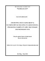 Ảnh hưởng chất lượng dịch vụ đến sự hài lòng của khách hàng   tình huống nghiên cứu siêu thị vinmart  chi nhánh kom tum