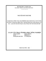 Đánh giá công tác giải phóng mặt bằng dự án tuyến đường vành đai phía bắc TP hạ long đoạn vũ oai, quanh hang đi qua địa phận huyện hoành bồ 