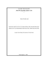 Đánh giá một số yếu tố ảnh hưởng đến thị trường bất động sản tại thành phố thái nguyên, tỉnh thái nguyên 