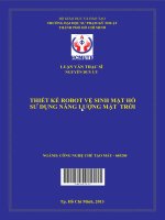 Thiết kế robot vệ sinh mặt hồ sử dụng năng lượng mặt trời