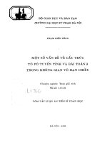 Một số vấn đề về cấu trúc tô pô tuyến tính và bài toán trong không gian vô hạn chiều 