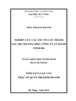 Nghiên cứu các yếu tố cấu thành giá trị thương hiệu công ty lữ hành vitours