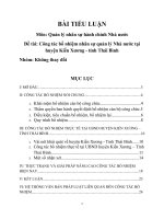 Tiểu luận bổ nhiệm nhân sự lãnh đạo, quản lý