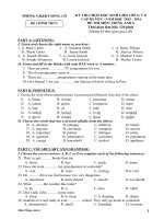 Đề thi HSG huyện môn Anh 6 (15-16)