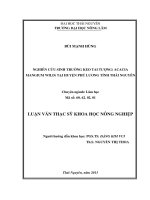 Nghiên cứu ảnh hưởng keo tai tượng (acacia mangium wild) tại huyện phú lương, tỉnh thái nguyên 