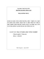 Nghiên cứu một số biện pháp kỹ thuật sản xuất chè đông tại huyện trấn yên   tỉnh yên bái 