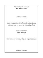 Hoàn thiện tổ chức công tác kế toán tại sở giáo dục và đào tạo tỉnh đăk nông