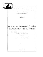 Thiết kế bản mường truyền thống của người thái ở miền tây nghệ an 