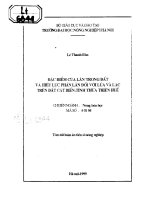 Đặc điểm của lân trong đất và hiệu lực phân lân đối với lúa và lạc trên đất cát biển tỉnh thừa thiên huế 
