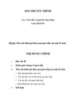 Tiểu luận tiêu chí đánh giá hiệu quả giao tiếp