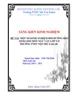 Sáng kiến kinh nghiệm một số kinh nghiệm bồi dưỡng học sinh giỏi môn ngữ văn lớp 9 ở trường PTDT nội trú eakar 