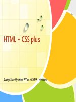 Bài giảng phát triển ứng dụng web – web programming  chương 3   HTML + CSS plus