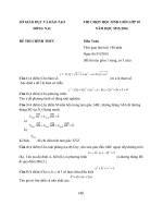 Đề thi HSG lớp 10 tỉnh Đồng Nai 2015-2016