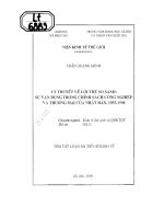 Lý thuyết về lợi thế so sánh sự vận dụng trong chính sách công nghiệp và thương mại của nhật bản 1955   1990 