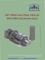 Lập trình gia công tiện cơ bản trên solidcam2013