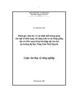 Đánh giá, chọn lọc và xác định mối tương quan của một số tính trạng với năng suất củ các dòng giống sắn có triển vọng từ hạt lai nhập nội của CIAT tại trường đại học nông lâm thái nguyên 