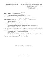 Đề thi thử vào THPT môn Toán