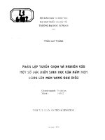 Phân lập tuyển chọn và nghiên cứu một số đặc điểm sinh học của nấm men dùng lên men vang quả điều 