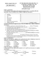 Đề thi HSG huyện môn Anh 8 (15-16)