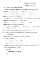 ĐỀ KIỂM TRA 1 TIẾT TOÁN