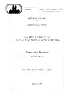 Gia đình và hôn nhân của dân tộc mường ở tỉnh phú thọ 