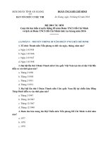 Bộ câu hỏi thi 85 năm đoàn TNCS hồ chi minh tỉnh an giang 