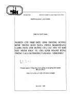 Nghiên cứu nhịp điệu sinh trưởng đường kính thông đuôi ngựa dưới ảnh hưởng của các yếu tố khí hậu nhằm phục vụ cho kinh doanh 