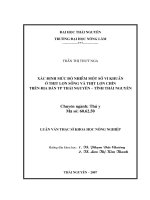 Xác định mức độ nhiễm một số vi khuẩn ở thịt lợn sống và thịt lợn chín trên địa bàn thành phố thái nguyên – tỉnh thái nguyên 