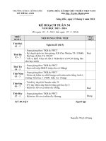 Kế hoạch tổ Tiếng Anh tuần 34