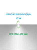 CHƯƠNG VIII: ĐƯỜNG LỐI ĐỐI NGOẠI