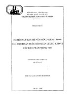 Nghiên cứu khu hệ nấm mốc nhiễm trong quá trình sản xuất bảo quản lương khô và các biện pháp phòng trừ 