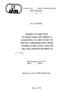 Nghiên cứu khử nước từ muối CLORUA đất hiếm và ảnh hưởng của một số yếu tố đến quá trình điện phân muối NEODIM CLORUA nóng chẩy 