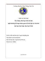 Xây dựng chương trình du lịch Hà Nội  Hà Tĩnh