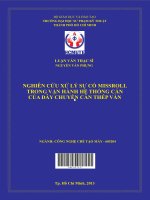 Nghiên cứu xử lý sự cố missroll trong vận hành hệ thống cán của dây chuyền cán thép vằn