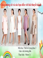 BÀI THUYẾT TRÌNH ĐẦM (Môn: Thiết kế thời trang 2)