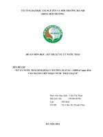 XỬ LÝ NƯỚC THẢI SINH HOẠT CÓ CÔNG SUẤT Q = 13000 m3ngày đêm VÀO NGUỒN TIẾP NHẬN NƯỚC THẢI LOẠI B