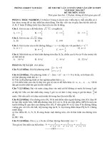 Đề thi thử vào lớp 10- THPT lần 1 cấp Huyện môn Toán