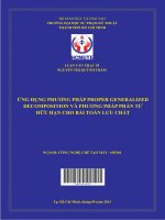Ứng dụng phương pháp Proper Generalized Decomposition và phương pháp phần tử hữu hạn cho bài toán lưu chất