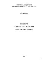 Bài Giang Môn Thanh Tra Đất Đai Dành Cho Sinh Viên Quản Lý Đất Đai
