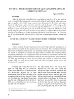 Xây dựng mô hình phát triển du lịch cộng đồng vì người nghèo tại Việt Nam