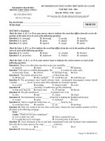 Đề thi thử THPTQG 2016