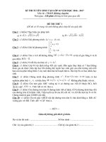 Đề thi thử tuyển 10 Toán năm 2016  2017 có đáp án
