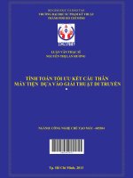 Tính toán tối ưu kết cấu thân máy tiện dựa vào giải thuật di truyền