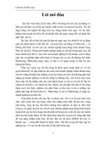 Bàn Về Hoạt Động Marketing Tại Khu Du Lịch Ao Vua