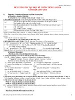 Đề cương ôn tạp hk2 anh 10 năm 2015-2016