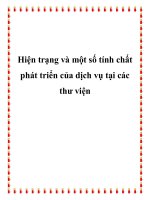 Hiện trạng và một số tính chất phát triển của dịch vụ tại các thư viện