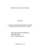 skkn cải TIẾN, SÁNG KIẾN KINH NGHIỆM để dạy TRẺ mẫu GIÁO học tốt HOẠT ĐỘNG GIÁO dục âm NHẠC 