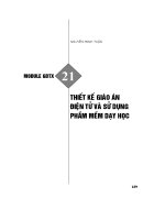 Module Giáo dục thường xuyên 21- Thiết kế giáo án điện tử và sử dụng phần mềm dạy học - Nguyễn Minh Tuấn